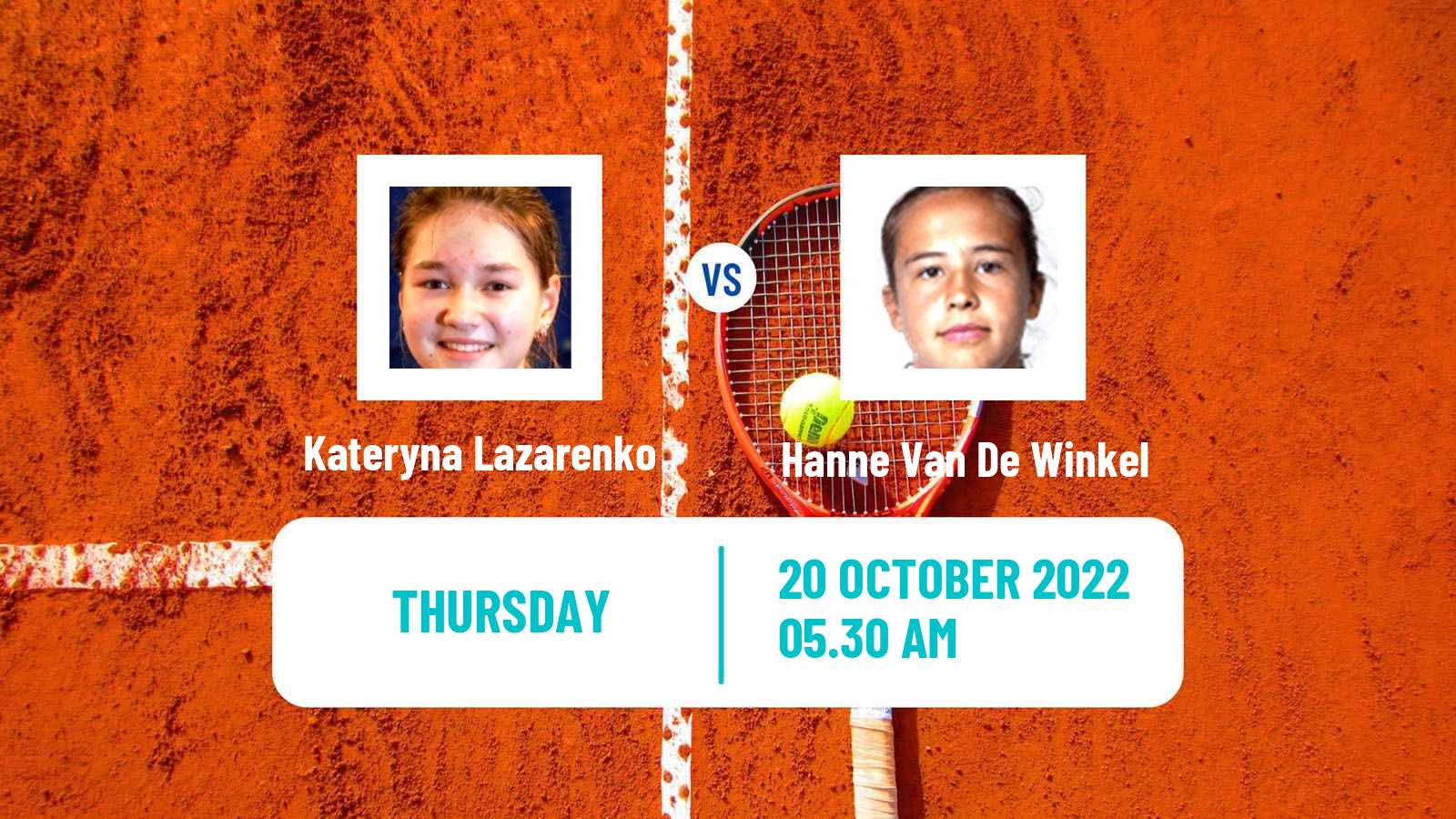 Tennis ITF Tournaments Kateryna Lazarenko - Hanne Van De Winkel