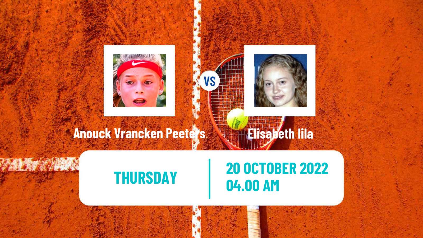 Tennis ITF Tournaments Anouck Vrancken Peeters - Elisabeth Iila