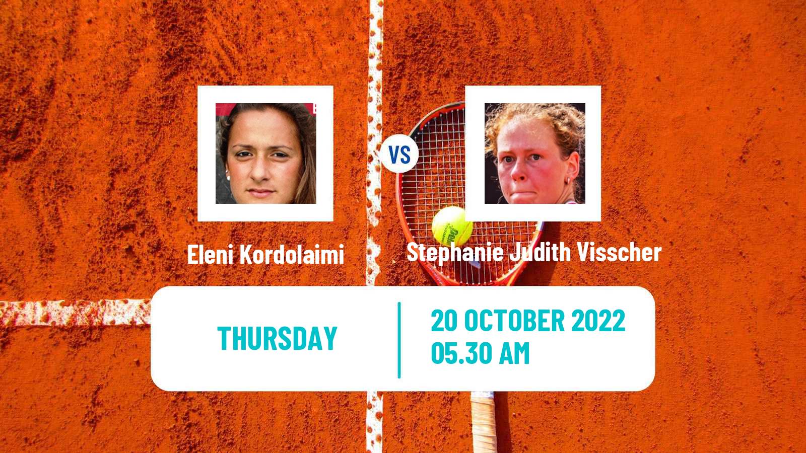 Tennis ITF Tournaments Eleni Kordolaimi - Stephanie Judith Visscher