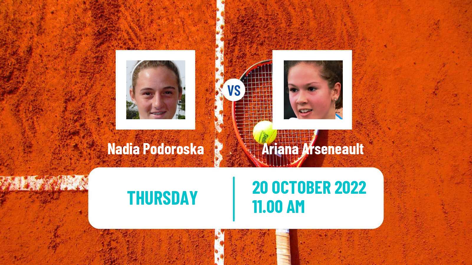 Tennis ITF Tournaments Nadia Podoroska - Ariana Arseneault