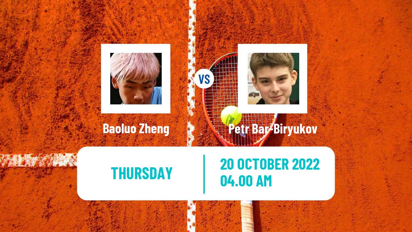 Tennis ITF Tournaments Baoluo Zheng - Petr Bar-Biryukov