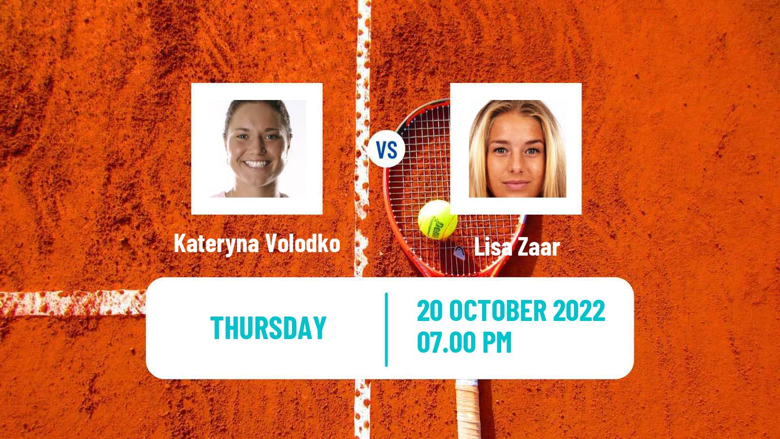 Tennis ITF Tournaments Kateryna Volodko - Lisa Zaar