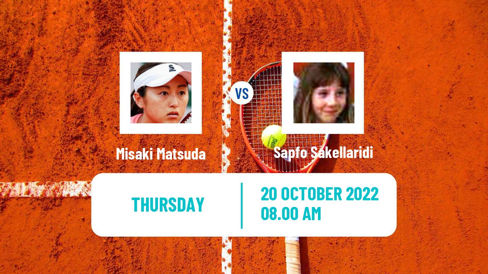 Tennis ITF Tournaments Misaki Matsuda - Sapfo Sakellaridi