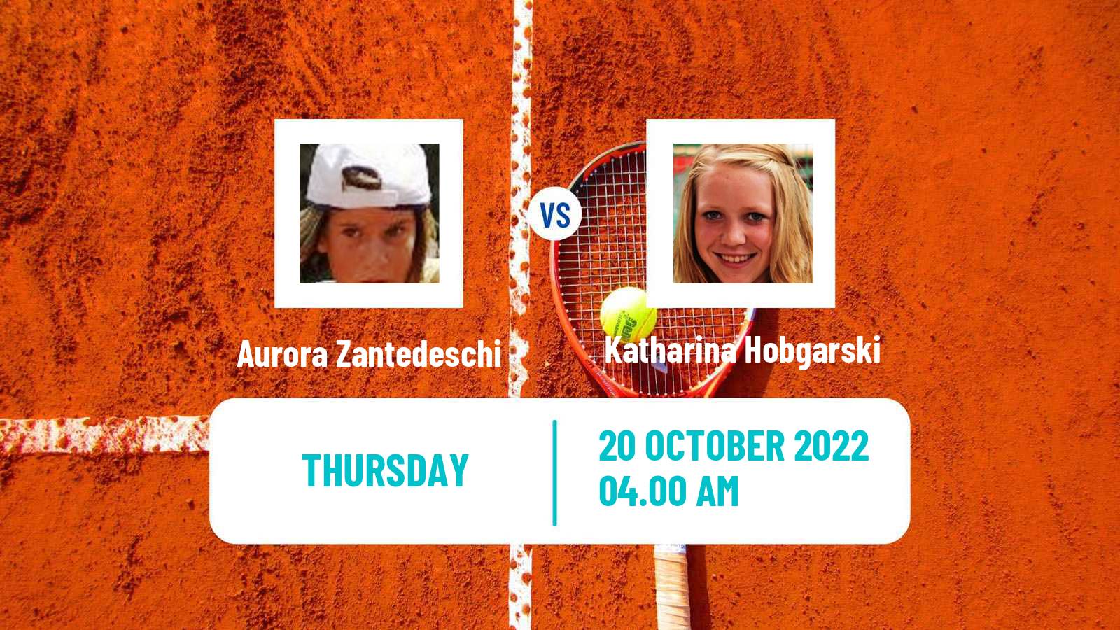 Tennis ITF Tournaments Aurora Zantedeschi - Katharina Hobgarski
