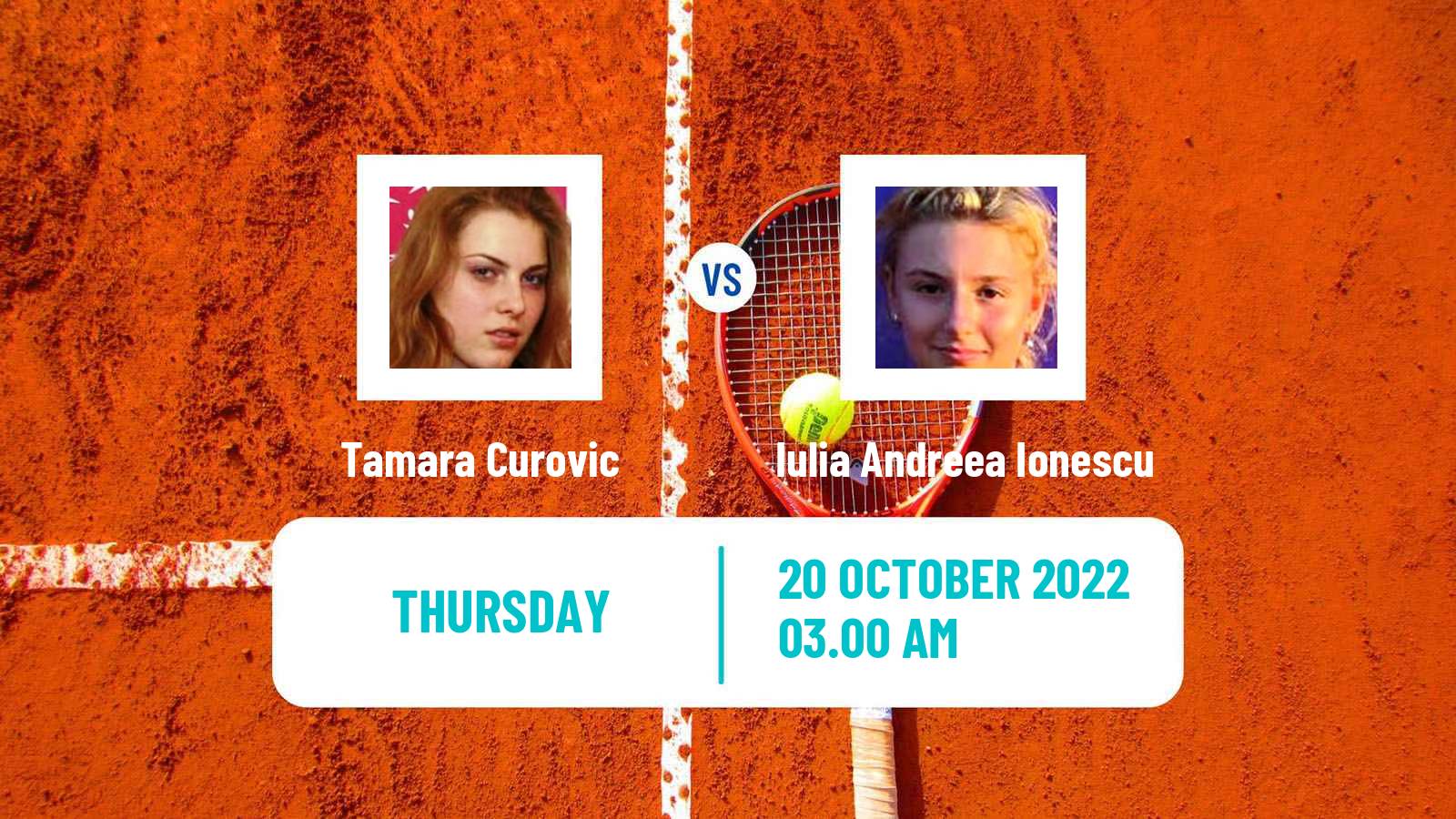Tennis ITF Tournaments Tamara Curovic - Iulia Andreea Ionescu