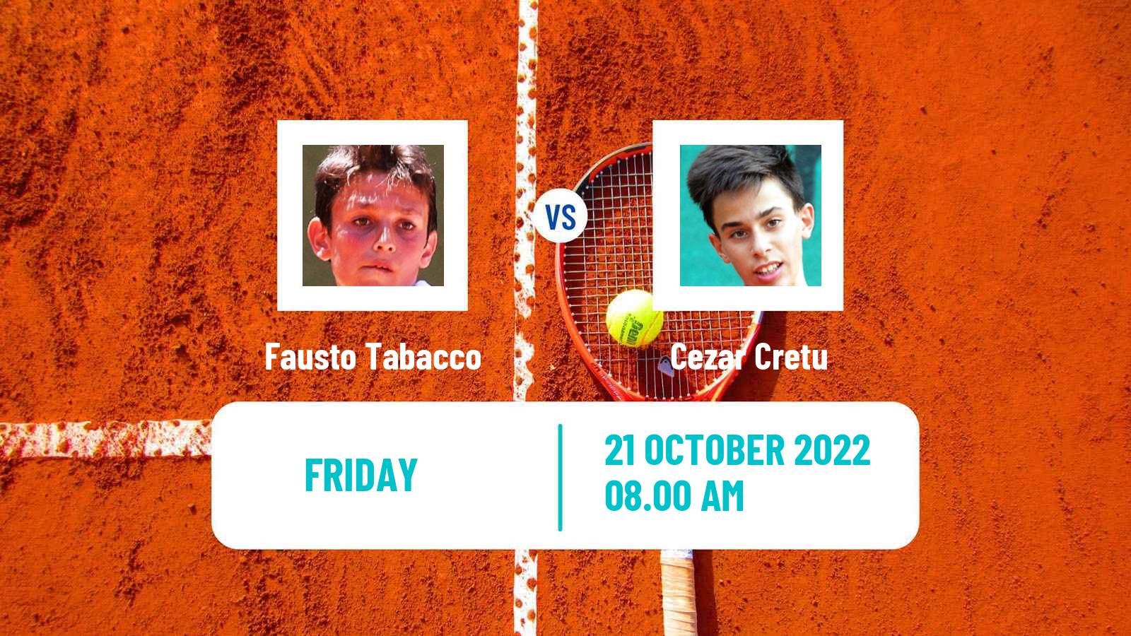 Tennis ITF Tournaments Fausto Tabacco - Cezar Cretu