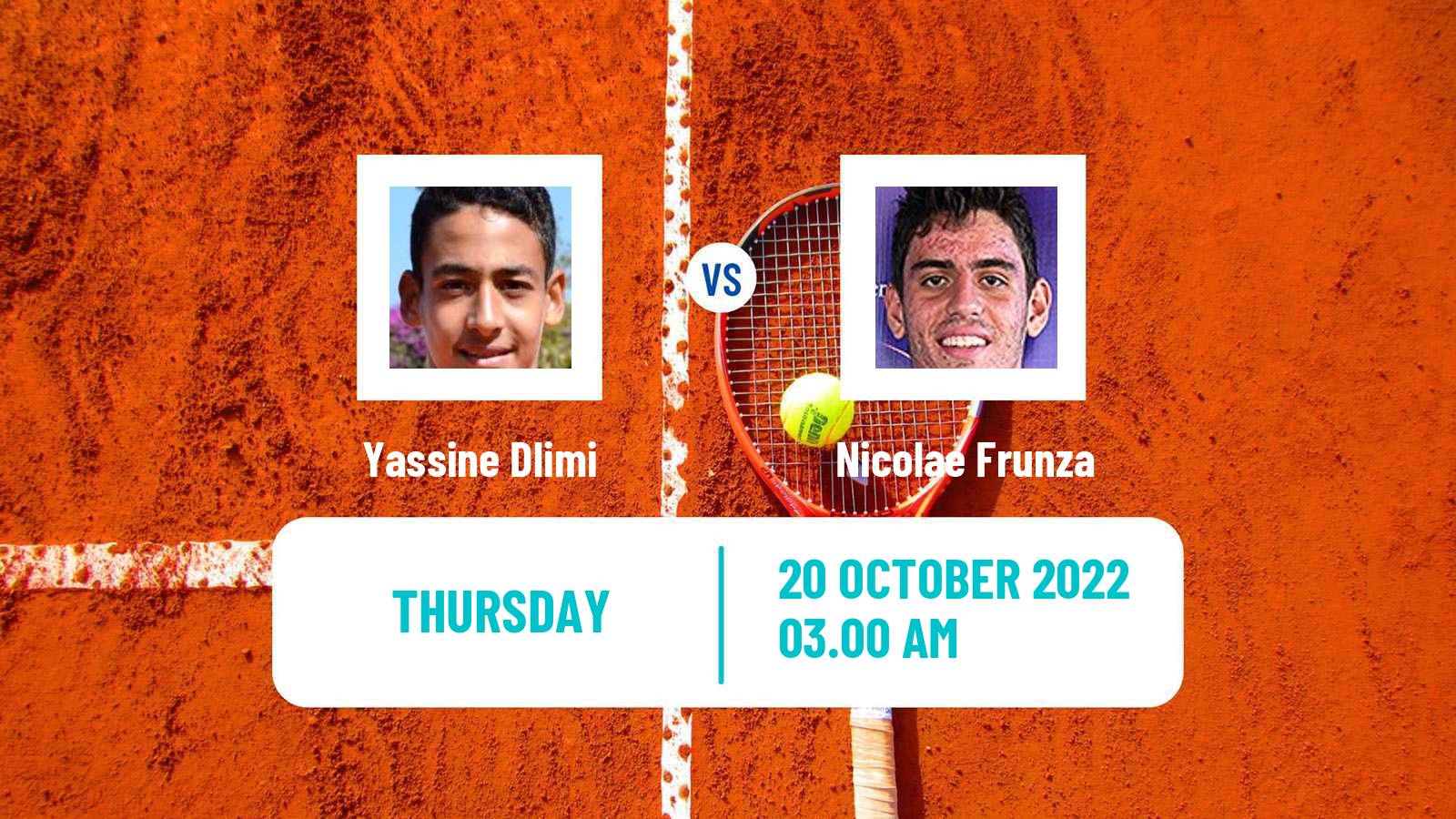 Tennis ITF Tournaments Yassine Dlimi - Nicolae Frunza