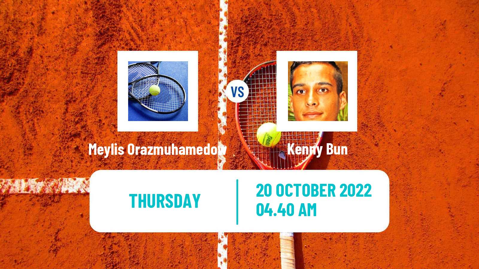 Tennis Davis Cup Group IV Meylis Orazmuhamedow - Kenny Bun