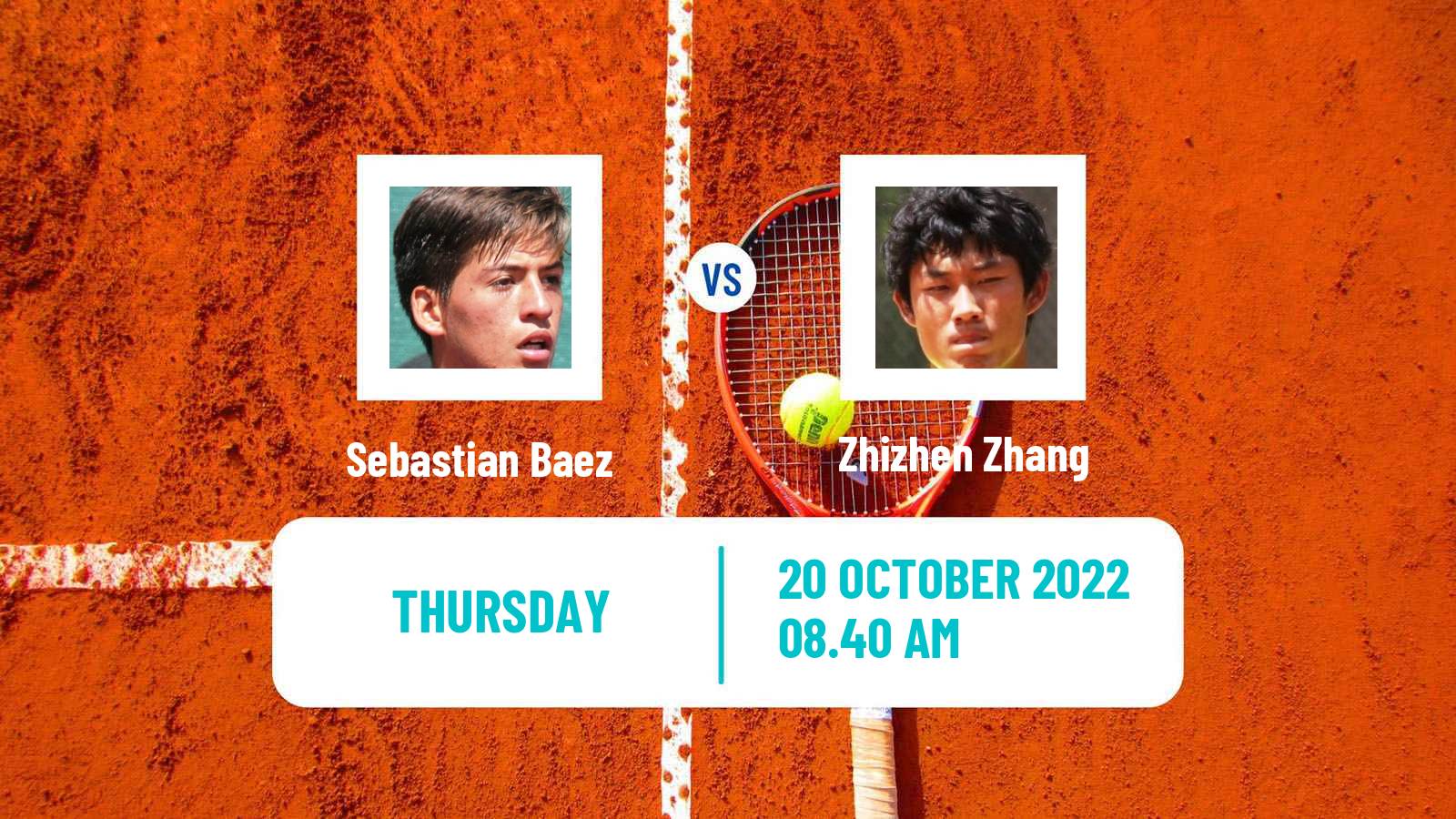 Tennis ATP Napoli Sebastian Baez - Zhizhen Zhang