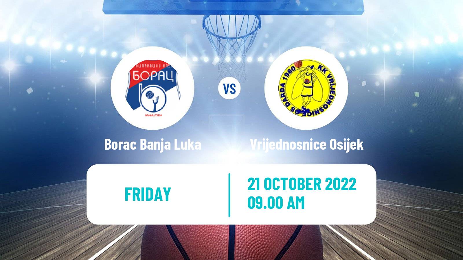 Basketball Adriatic League 2 Borac Banja Luka - Vrijednosnice Osijek