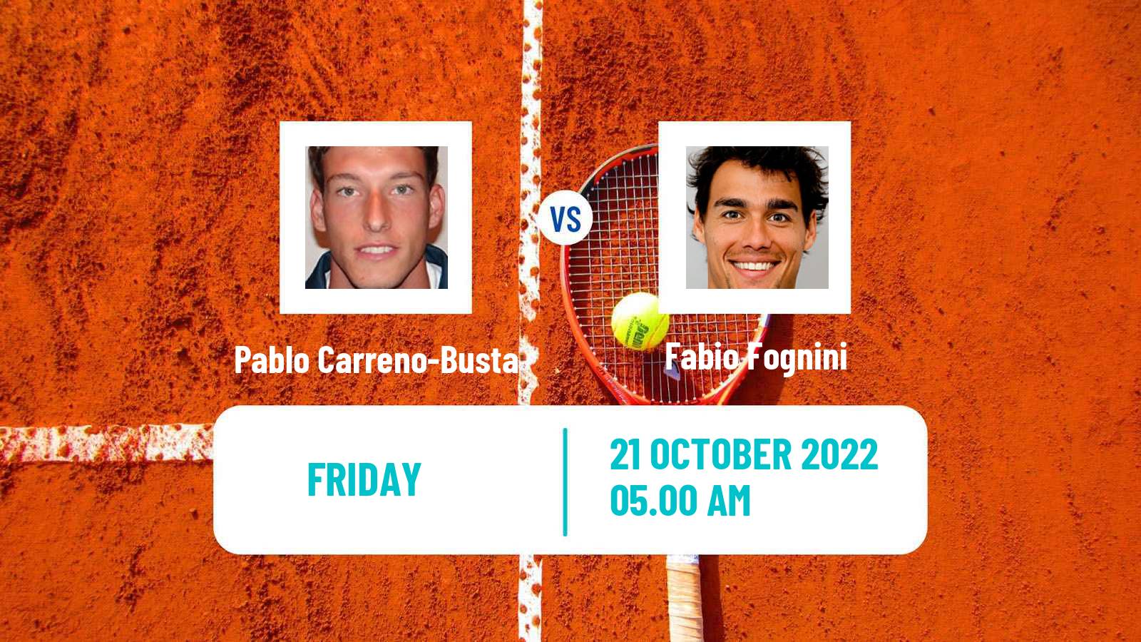 Tennis ATP Napoli Pablo Carreno-Busta - Fabio Fognini