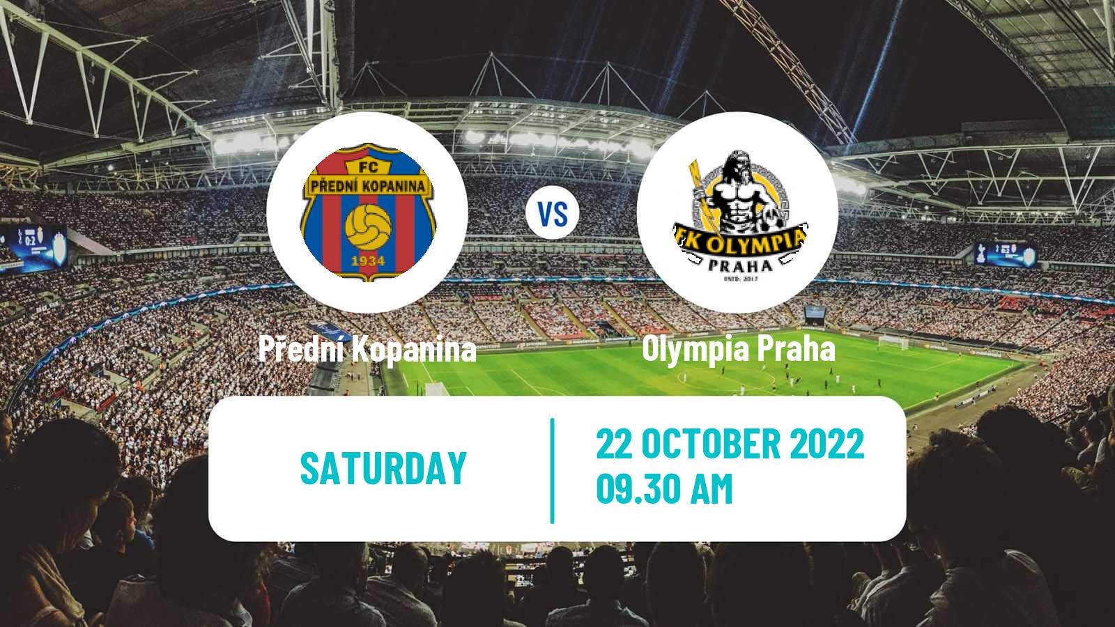 Soccer Czech Prazsky Prebor Přední Kopanina - Olympia Praha