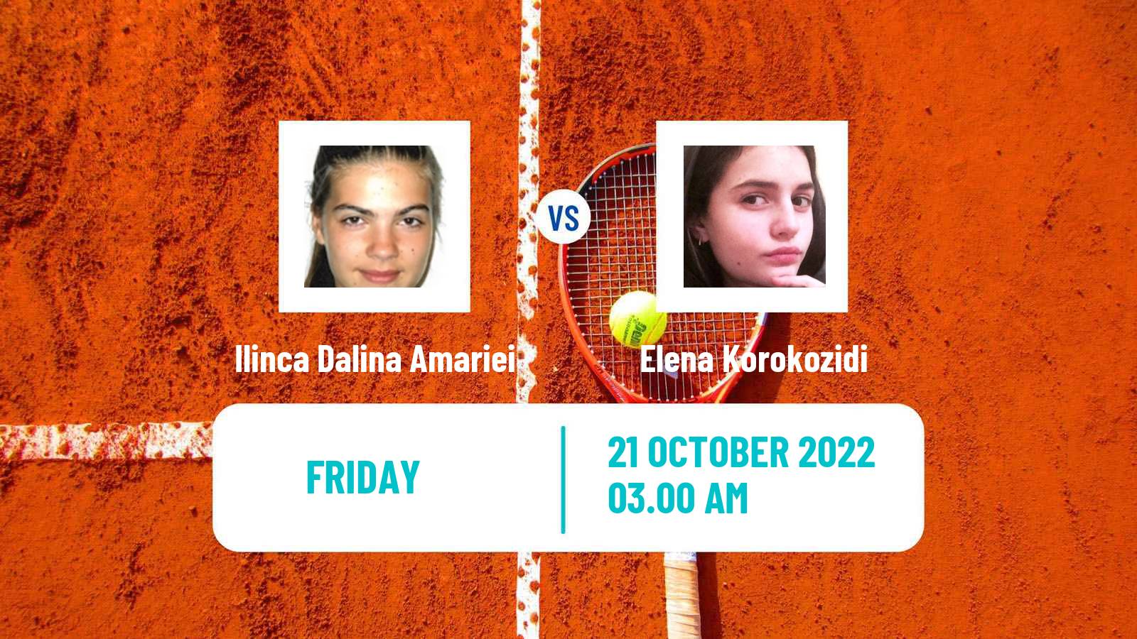Tennis ITF Tournaments Ilinca Dalina Amariei - Elena Korokozidi