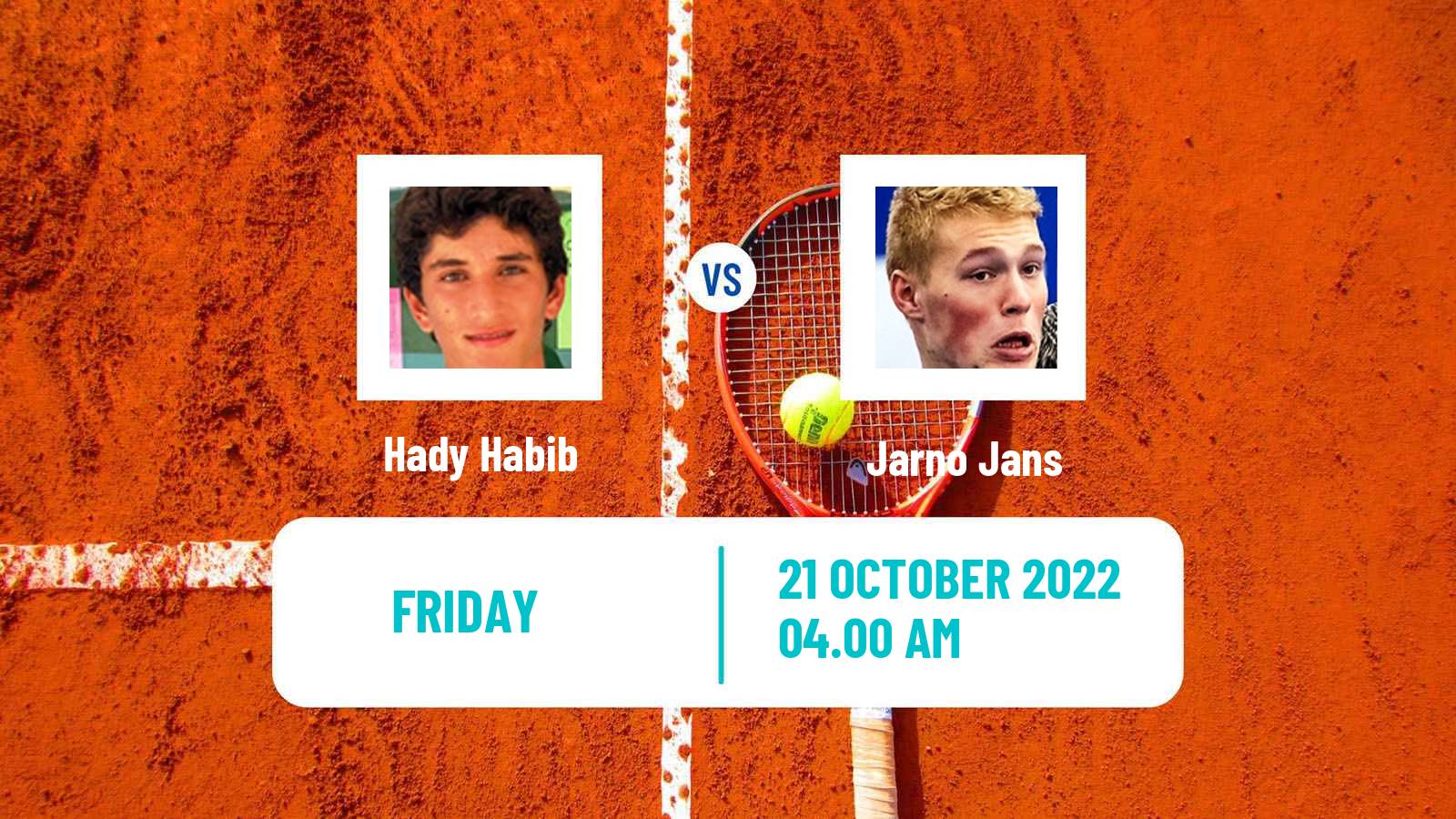 Tennis ITF Tournaments Hady Habib - Jarno Jans
