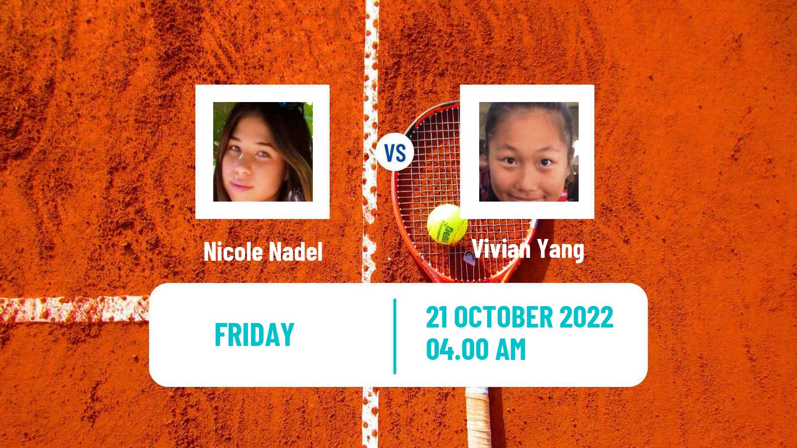 Tennis ITF Tournaments Nicole Nadel - Vivian Yang