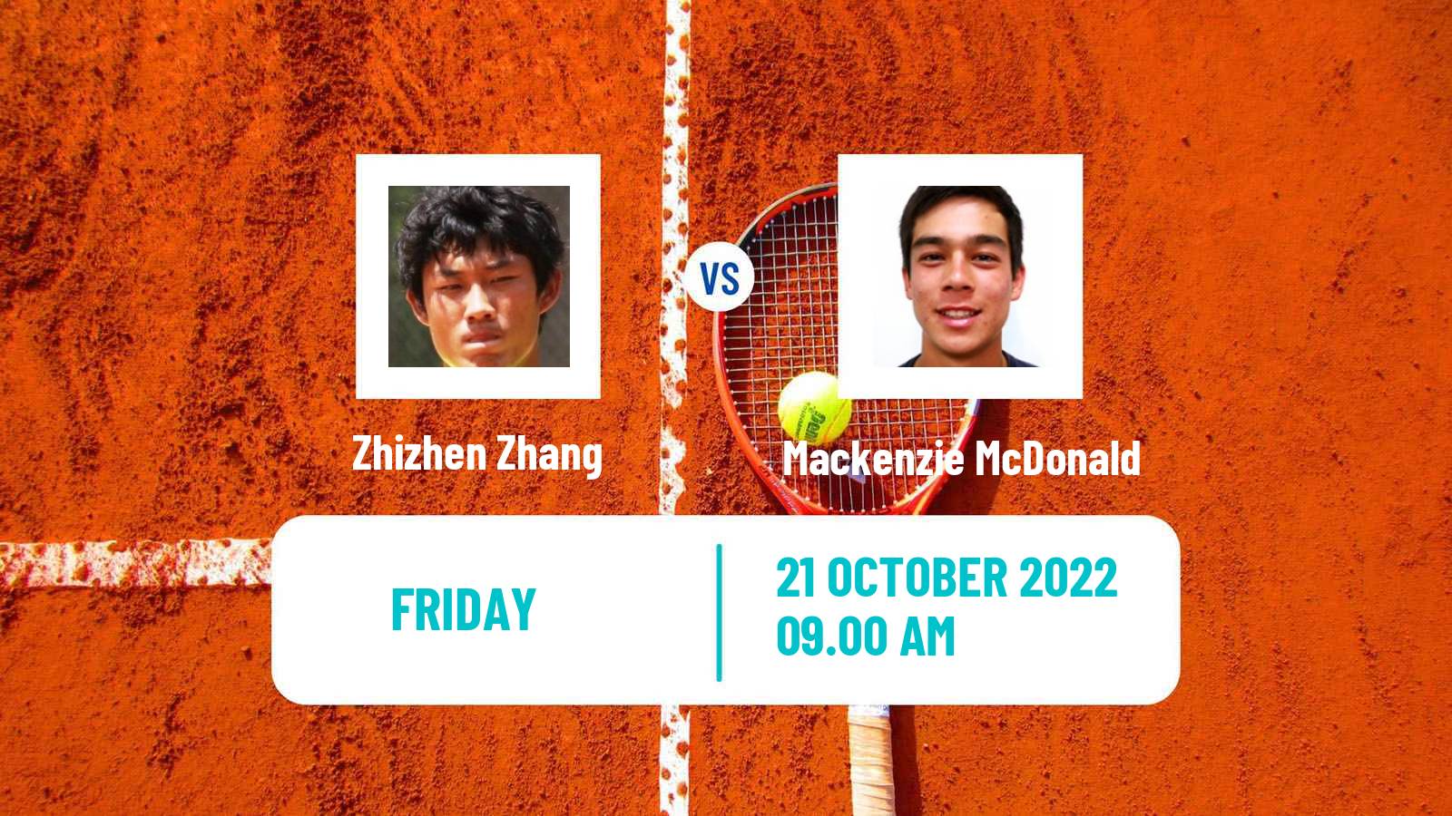 Tennis ATP Napoli Zhizhen Zhang - Mackenzie McDonald