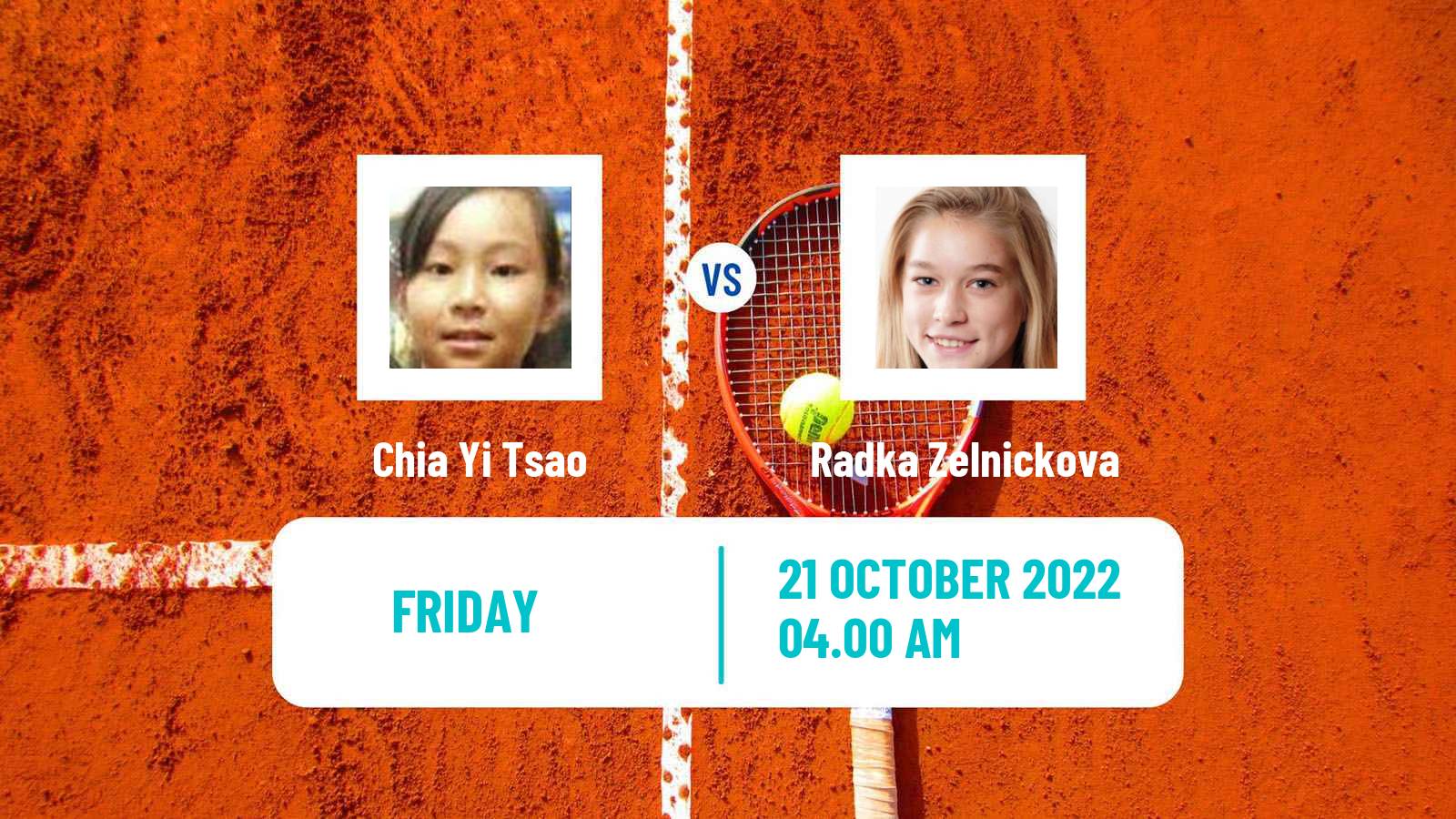 Tennis ITF Tournaments Chia Yi Tsao - Radka Zelnickova