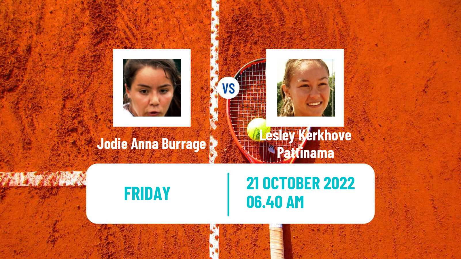 Tennis ITF Tournaments Jodie Anna Burrage - Lesley Kerkhove Pattinama