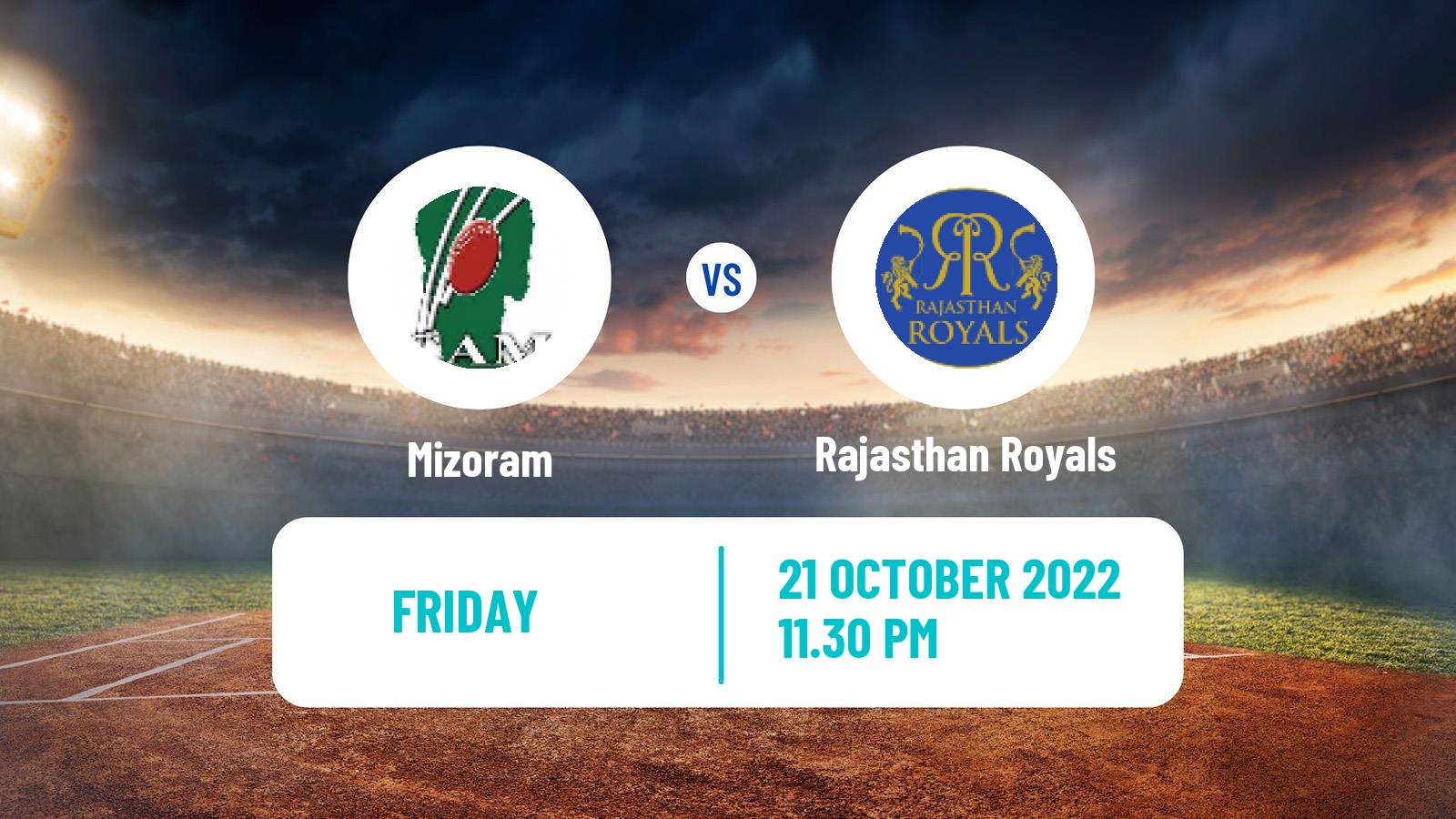Cricket Syed Mushtaq Ali Trophy Mizoram - Rajasthan Royals