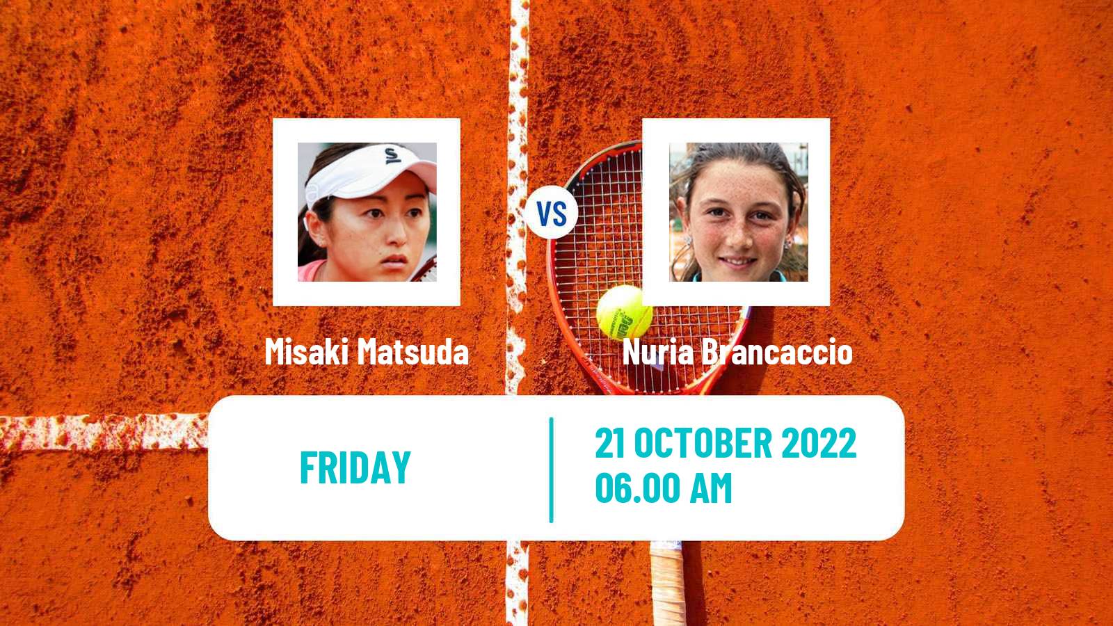 Tennis ITF Tournaments Misaki Matsuda - Nuria Brancaccio
