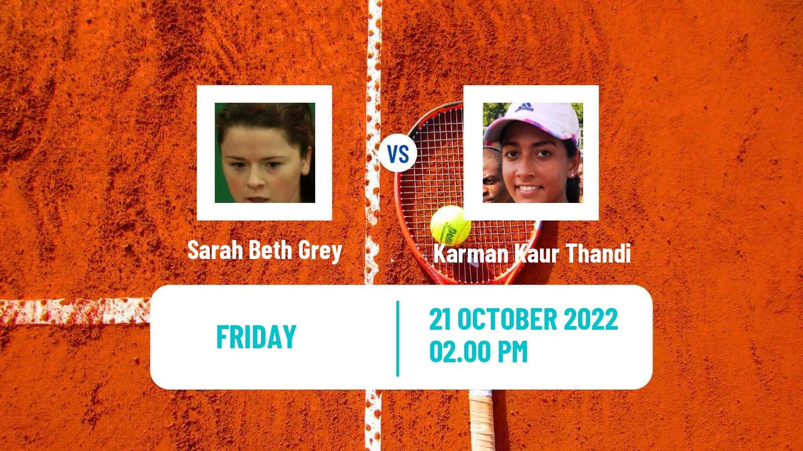 Tennis ITF Tournaments Sarah Beth Grey - Karman Kaur Thandi