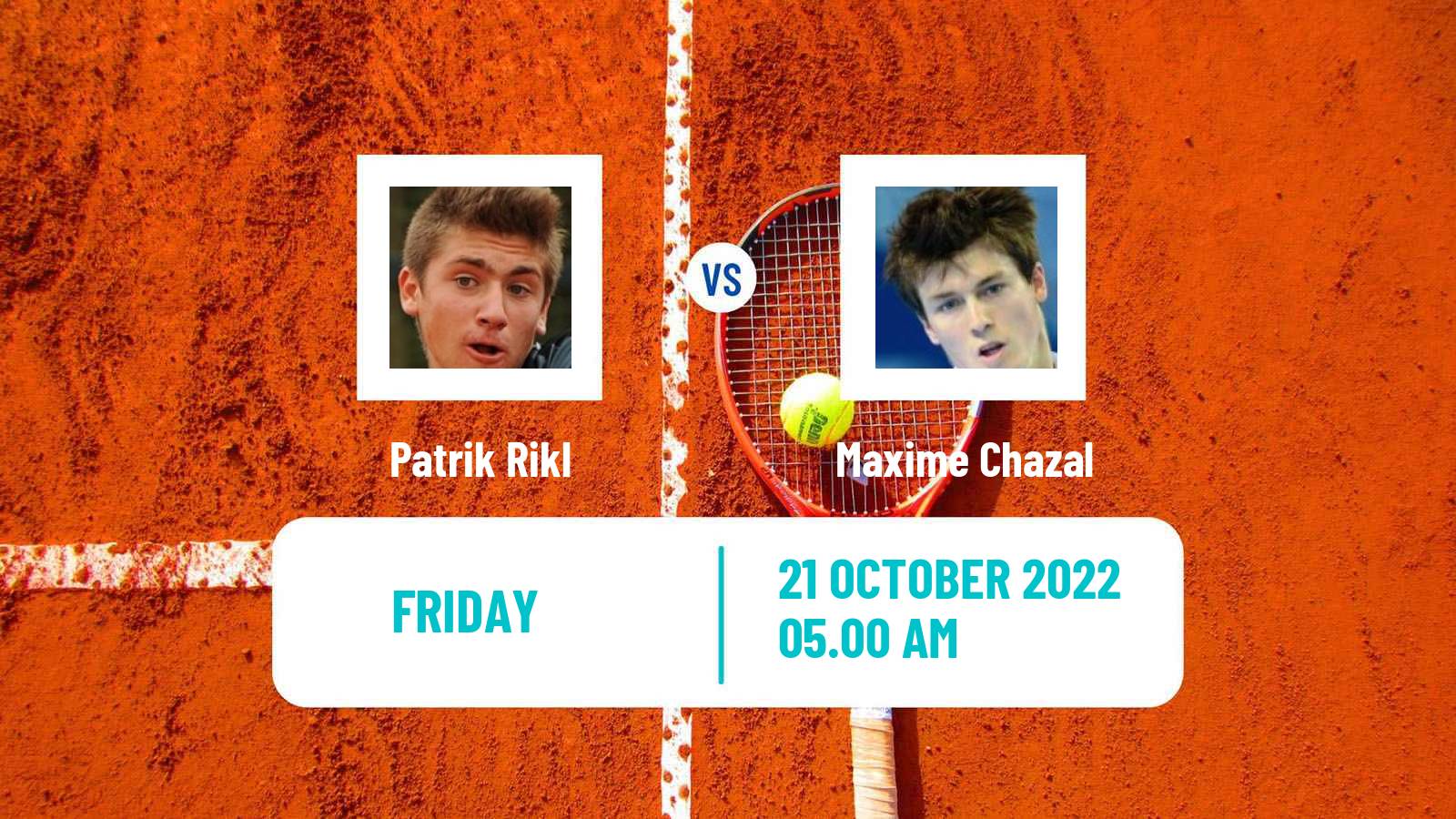 Tennis ITF Tournaments Patrik Rikl - Maxime Chazal