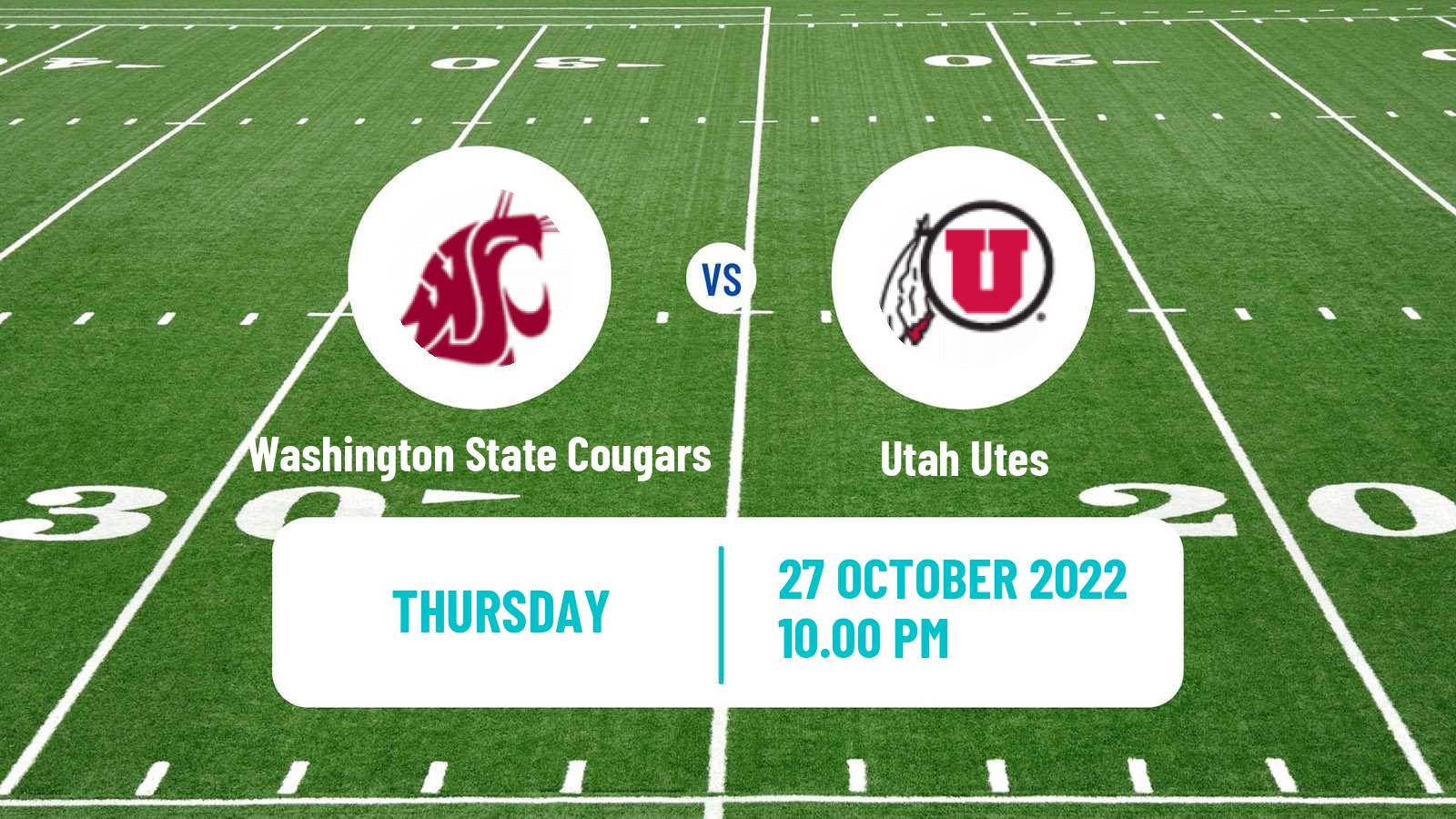 American football NCAA College Football Washington State Cougars - Utah Utes