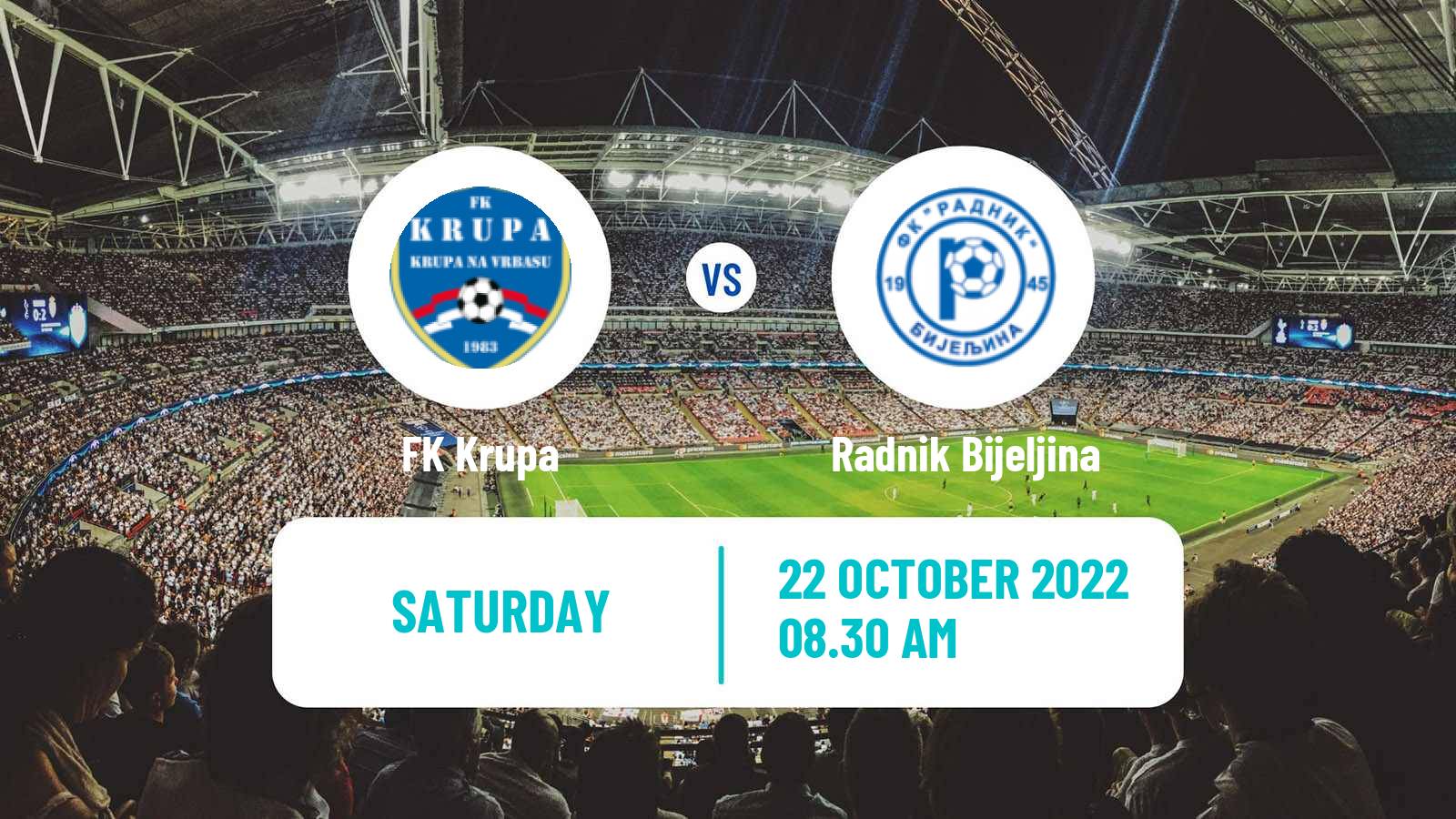 Soccer Bosnian Prva Liga RS Krupa - Radnik Bijeljina