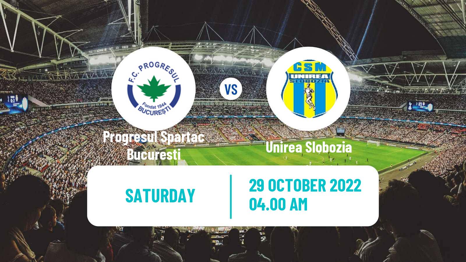 Soccer Romanian Division 2 Progresul Spartac Bucuresti - Unirea Slobozia