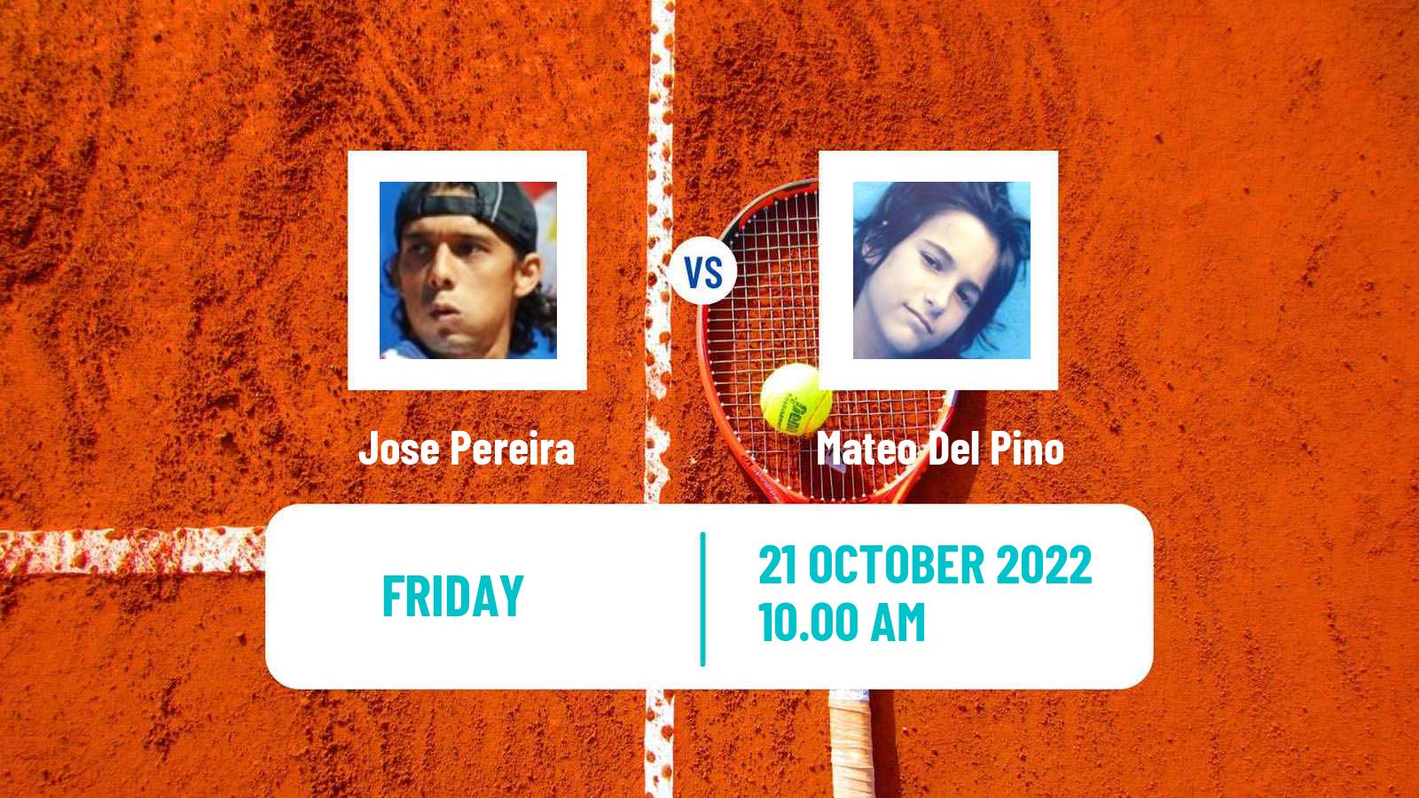 Tennis ITF Tournaments Jose Pereira - Mateo Del Pino