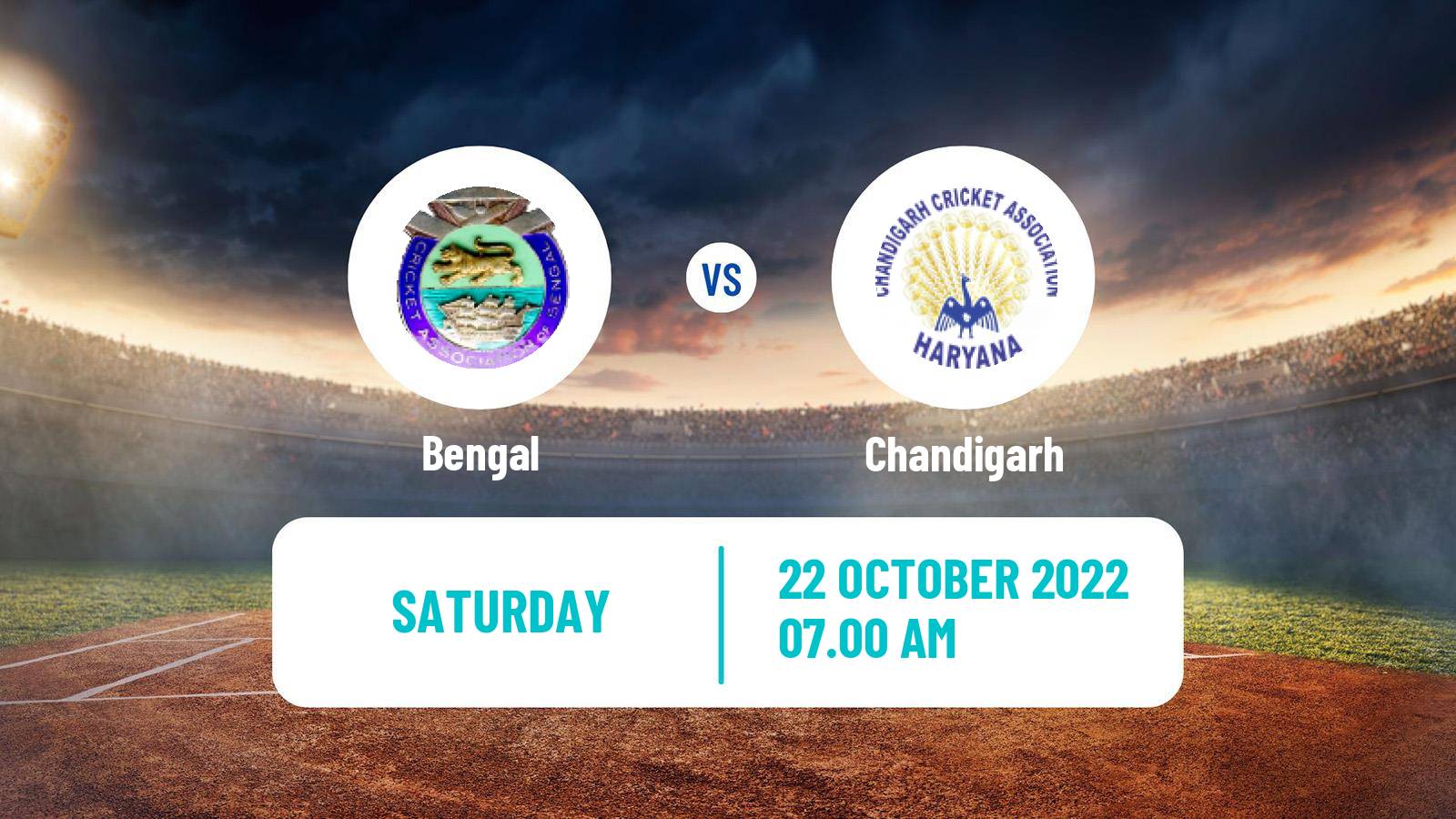 Cricket Syed Mushtaq Ali Trophy Bengal - Chandigarh