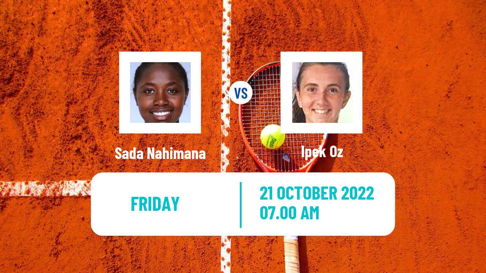 Tennis ITF Tournaments Sada Nahimana - Ipek Oz