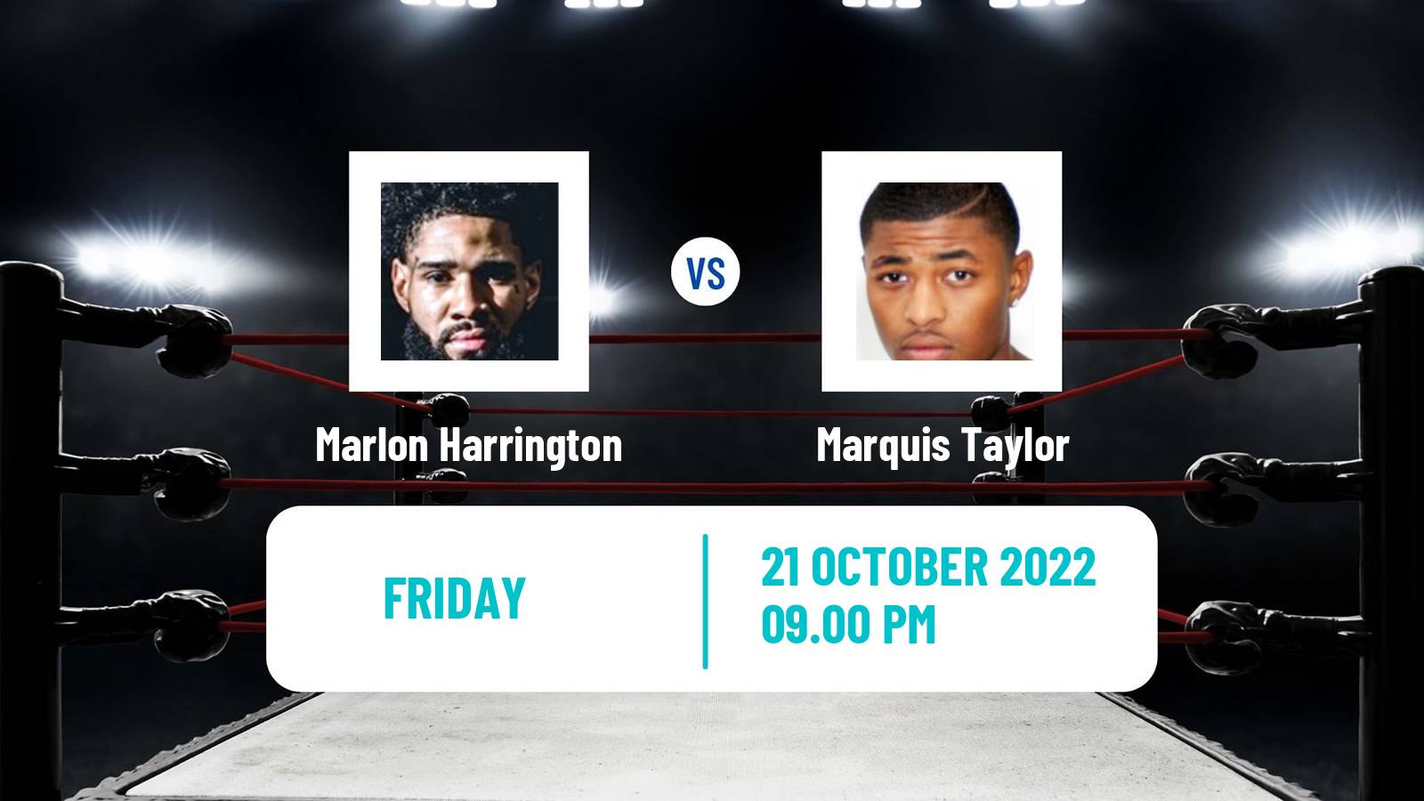 Boxing Boxing Marlon Harrington - Marquis Taylor