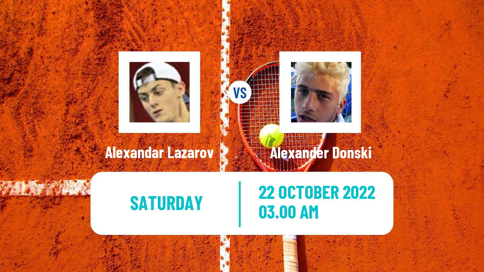 Tennis ITF Tournaments Alexandar Lazarov - Alexander Donski