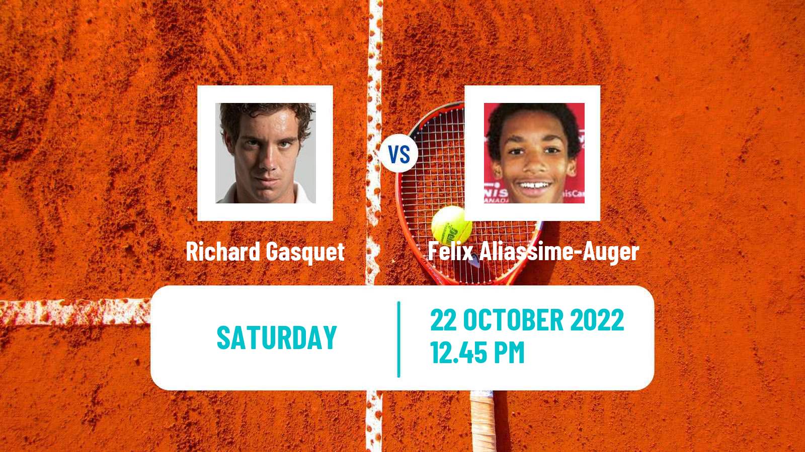 Tennis ATP Antwerp Richard Gasquet - Felix Aliassime-Auger