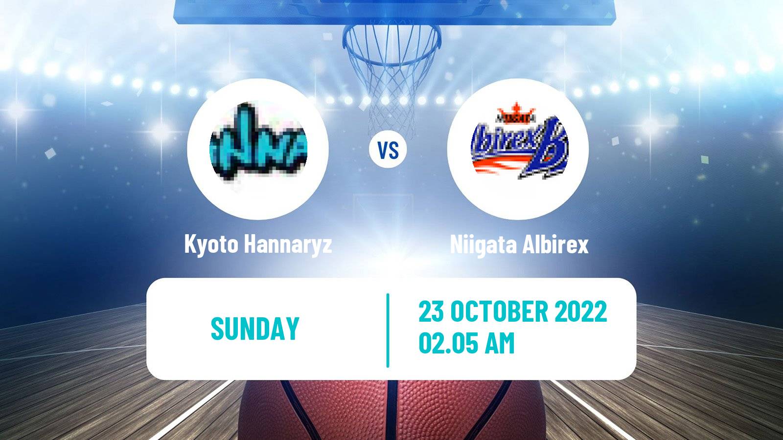 Basketball BJ League Kyoto Hannaryz - Niigata Albirex