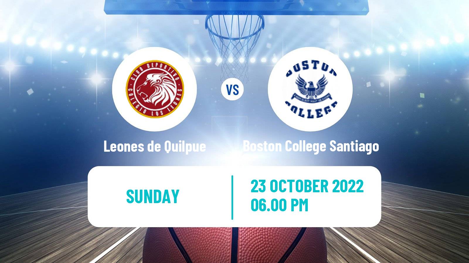 Basketball Chilean Copa Basketball Leones de Quilpue - Boston College Santiago