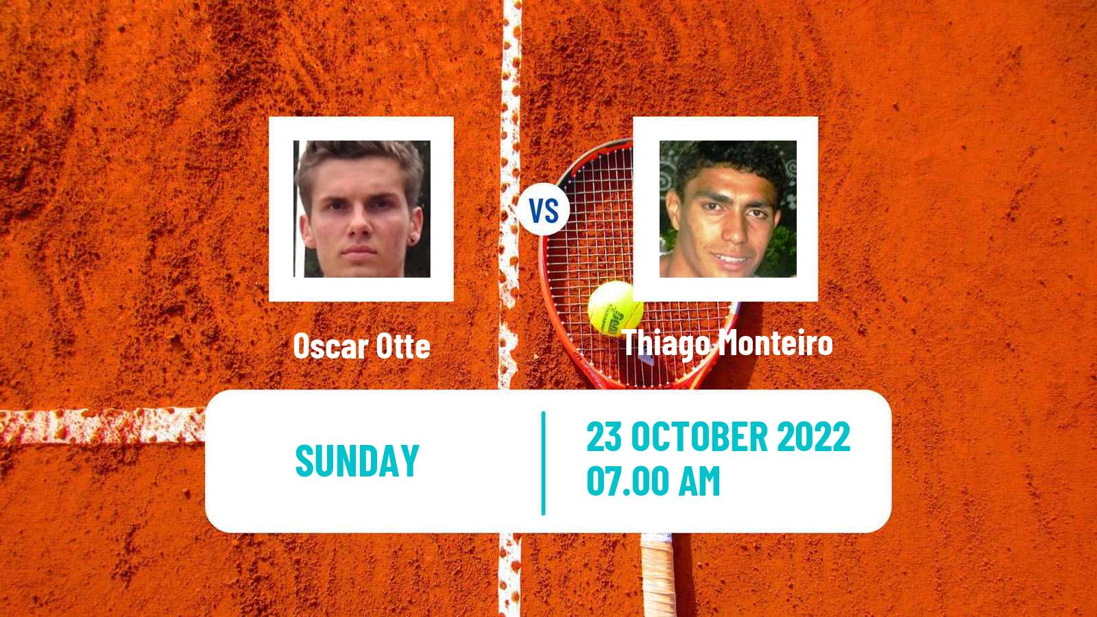 Tennis ATP Vienna Oscar Otte - Thiago Monteiro