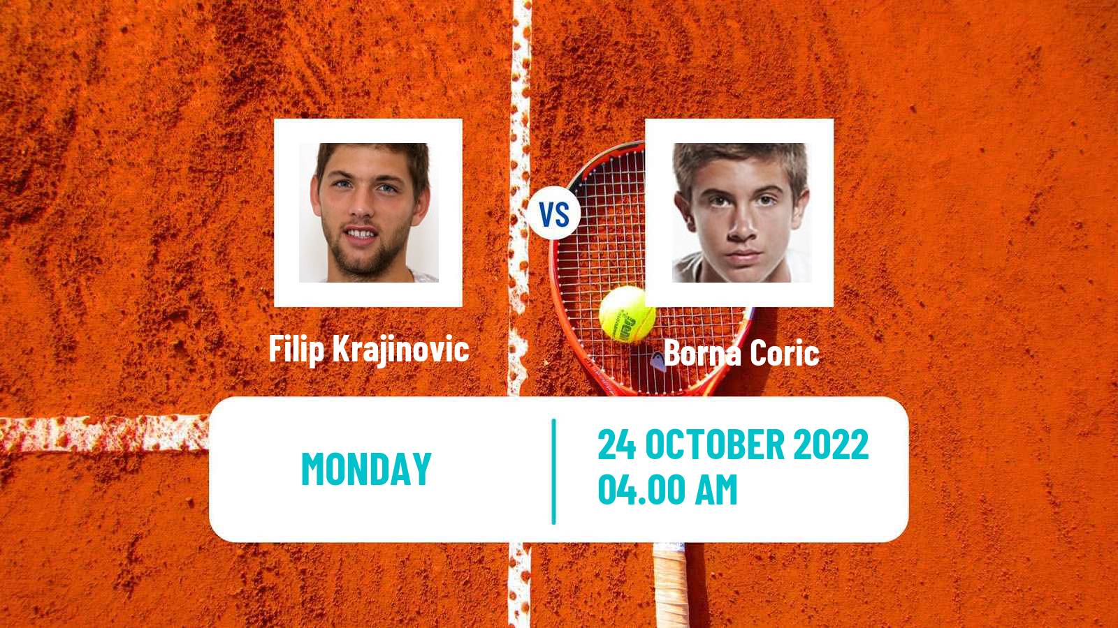 Tennis ATP Vienna Filip Krajinovic - Borna Coric