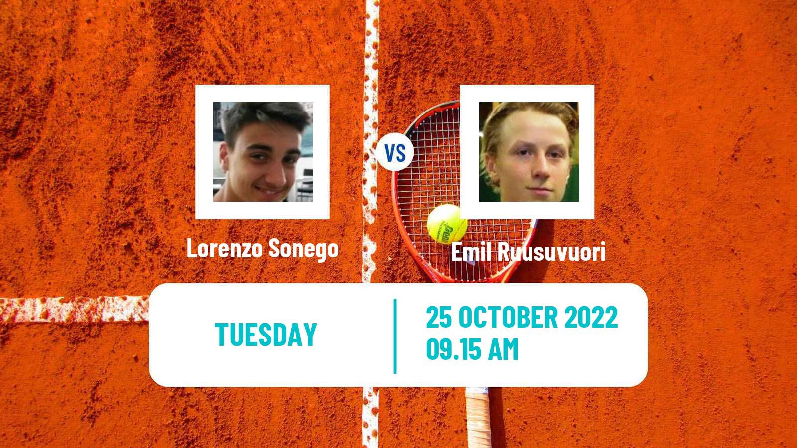 Tennis ATP Vienna Lorenzo Sonego - Emil Ruusuvuori