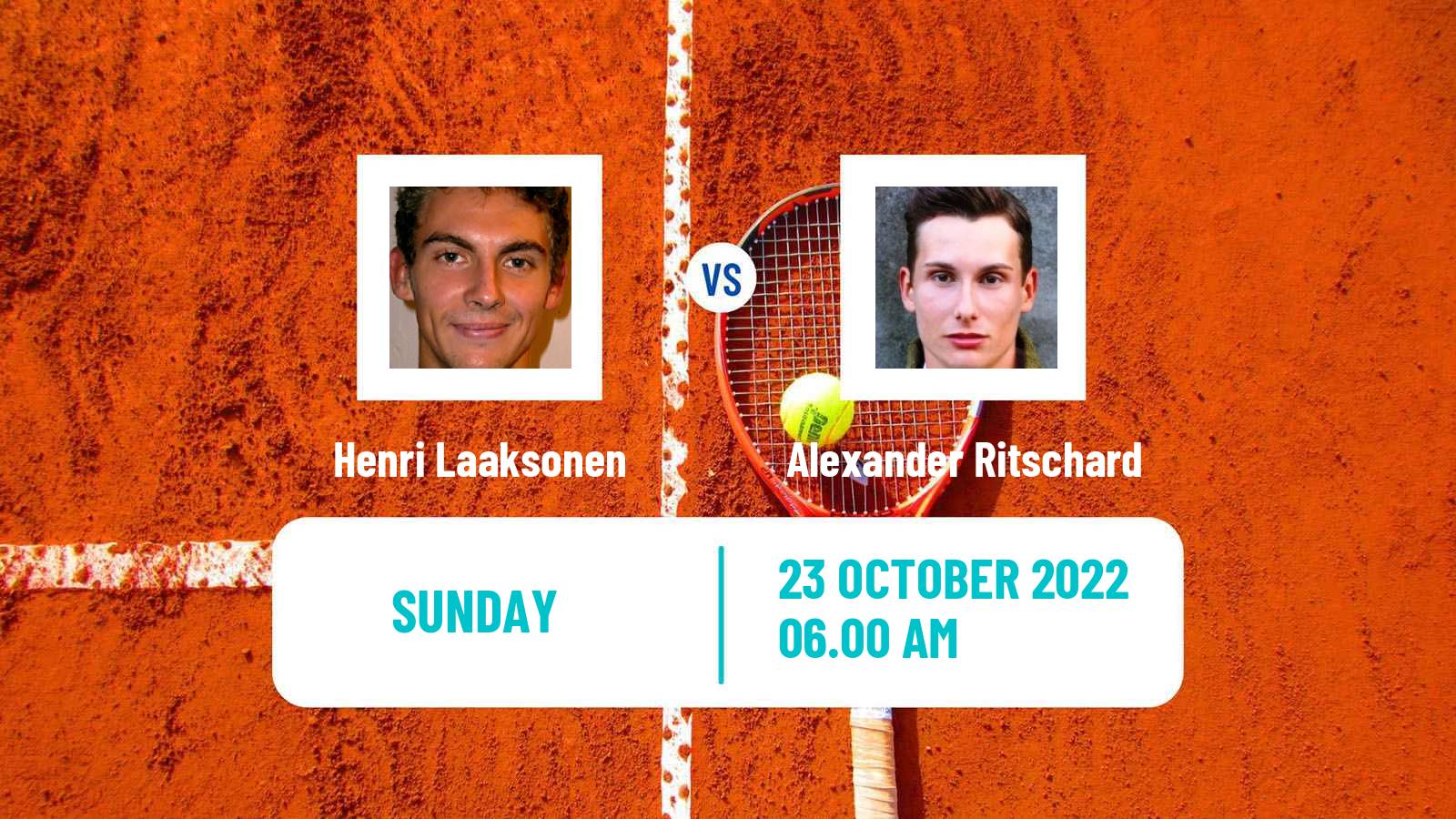 Tennis ATP Challenger Henri Laaksonen - Alexander Ritschard