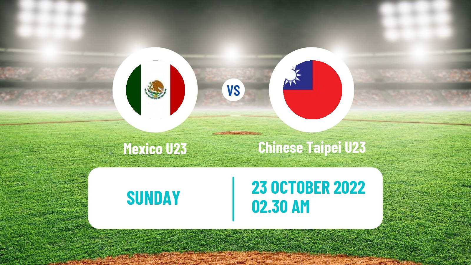 Baseball World Cup U23 Baseball Mexico U23 - Chinese Taipei U23