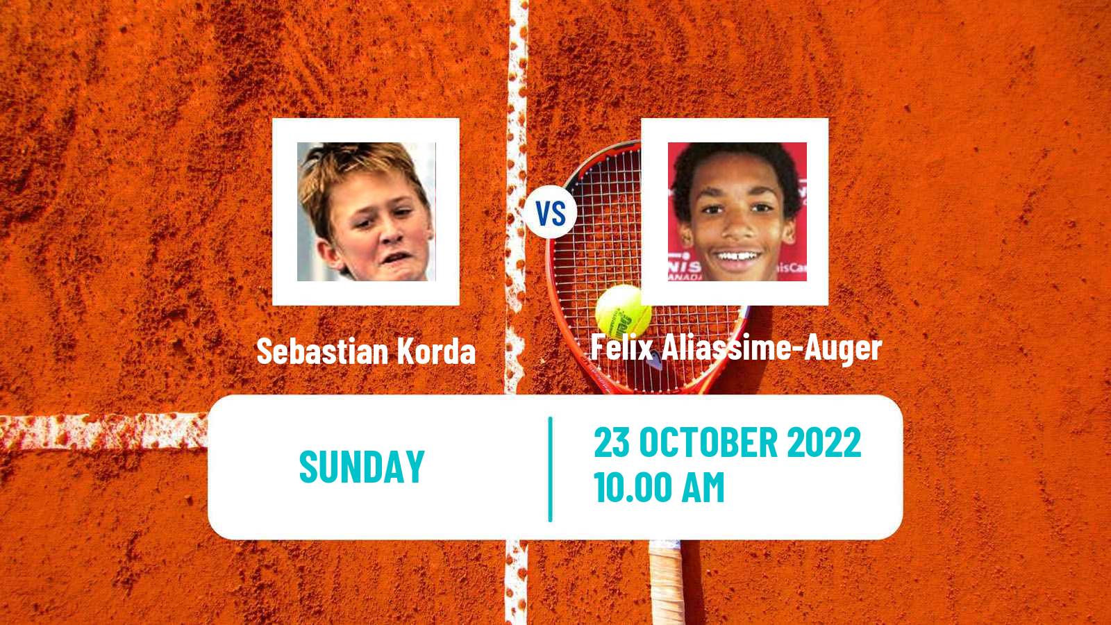 Tennis ATP Antwerp Sebastian Korda - Felix Aliassime-Auger