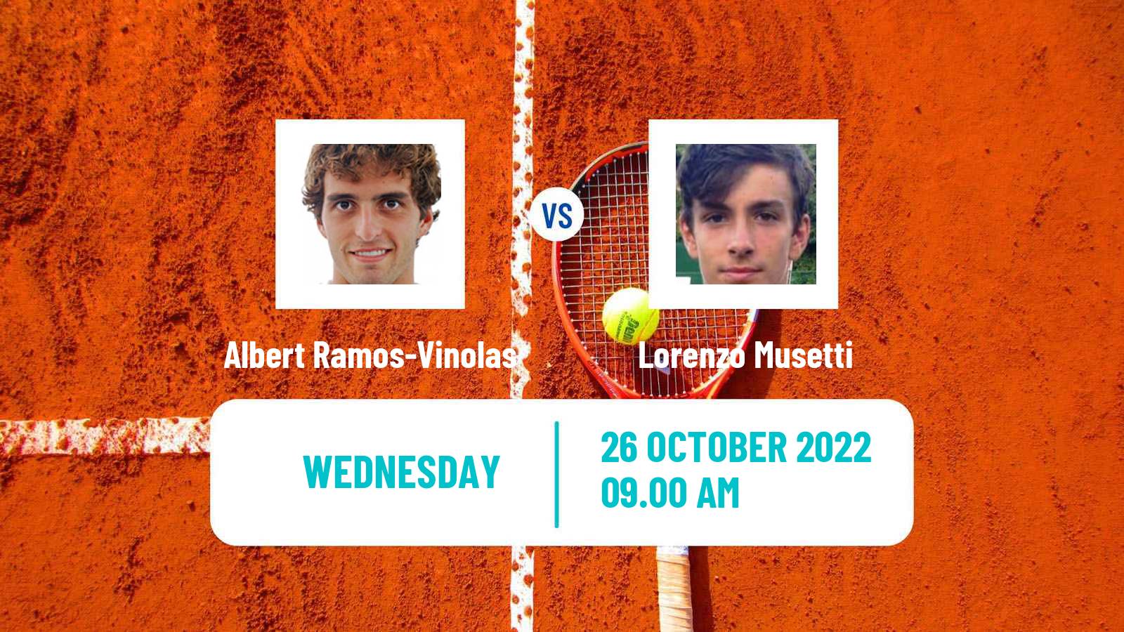 Tennis ATP Basel Albert Ramos-Vinolas - Lorenzo Musetti