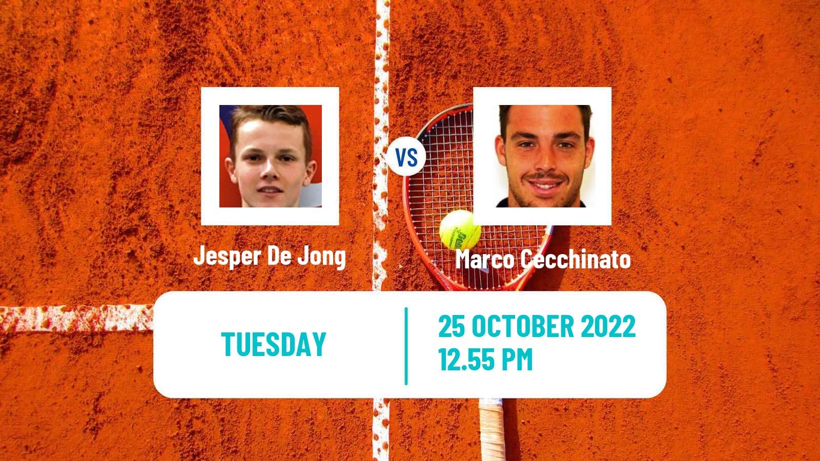 Tennis ATP Challenger Jesper De Jong - Marco Cecchinato