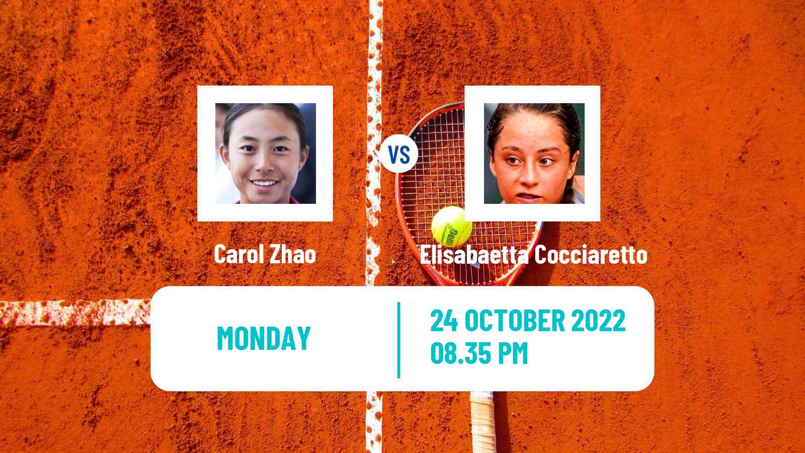 Tennis ATP Challenger Carol Zhao - Elisabaetta Cocciaretto