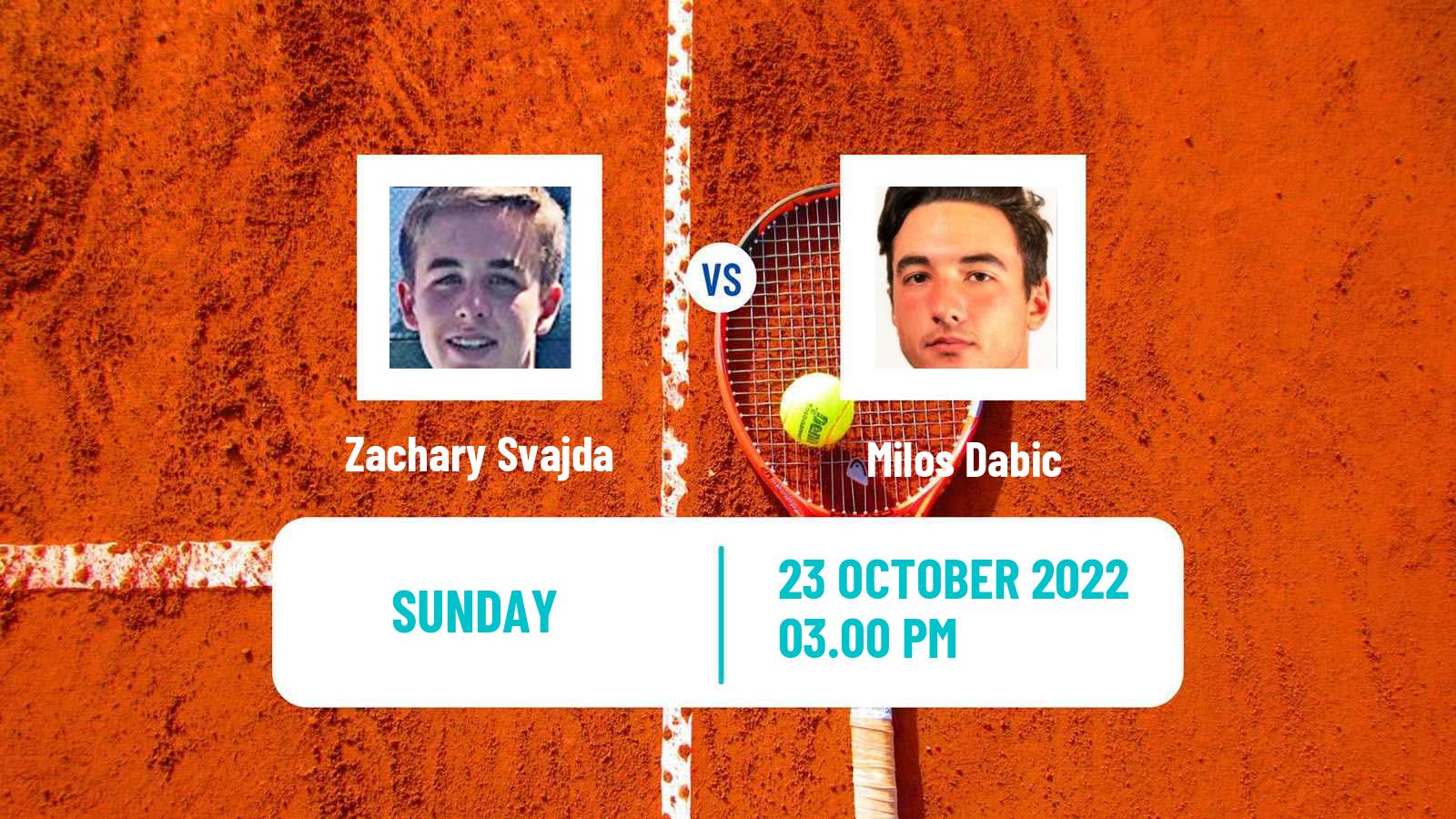 Tennis ATP Challenger Zachary Svajda - Milos Dabic