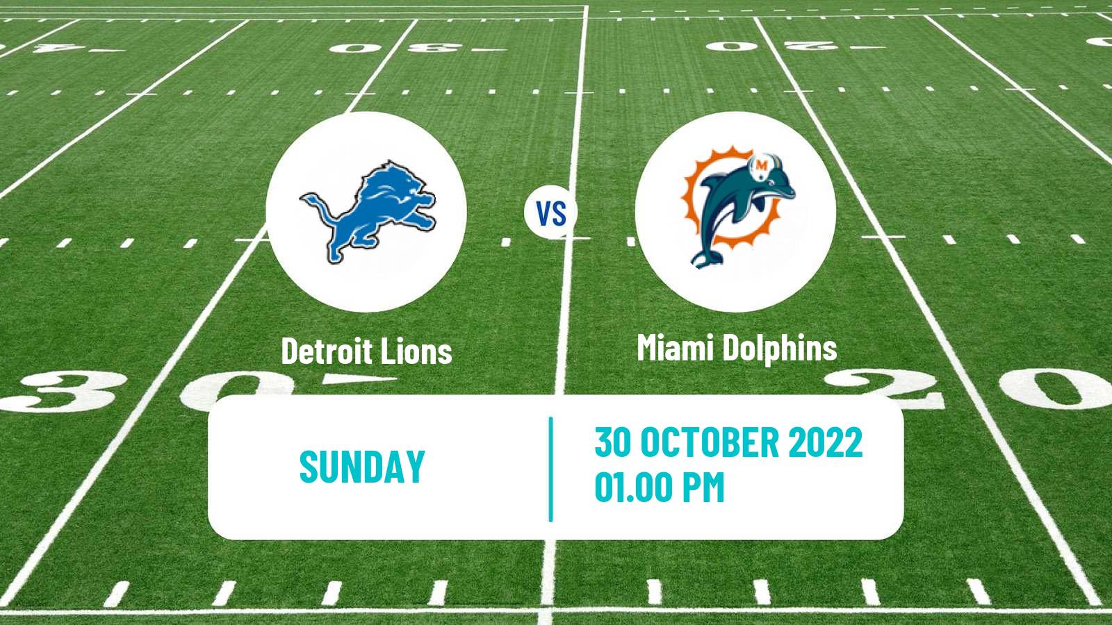 American football NFL Detroit Lions - Miami Dolphins