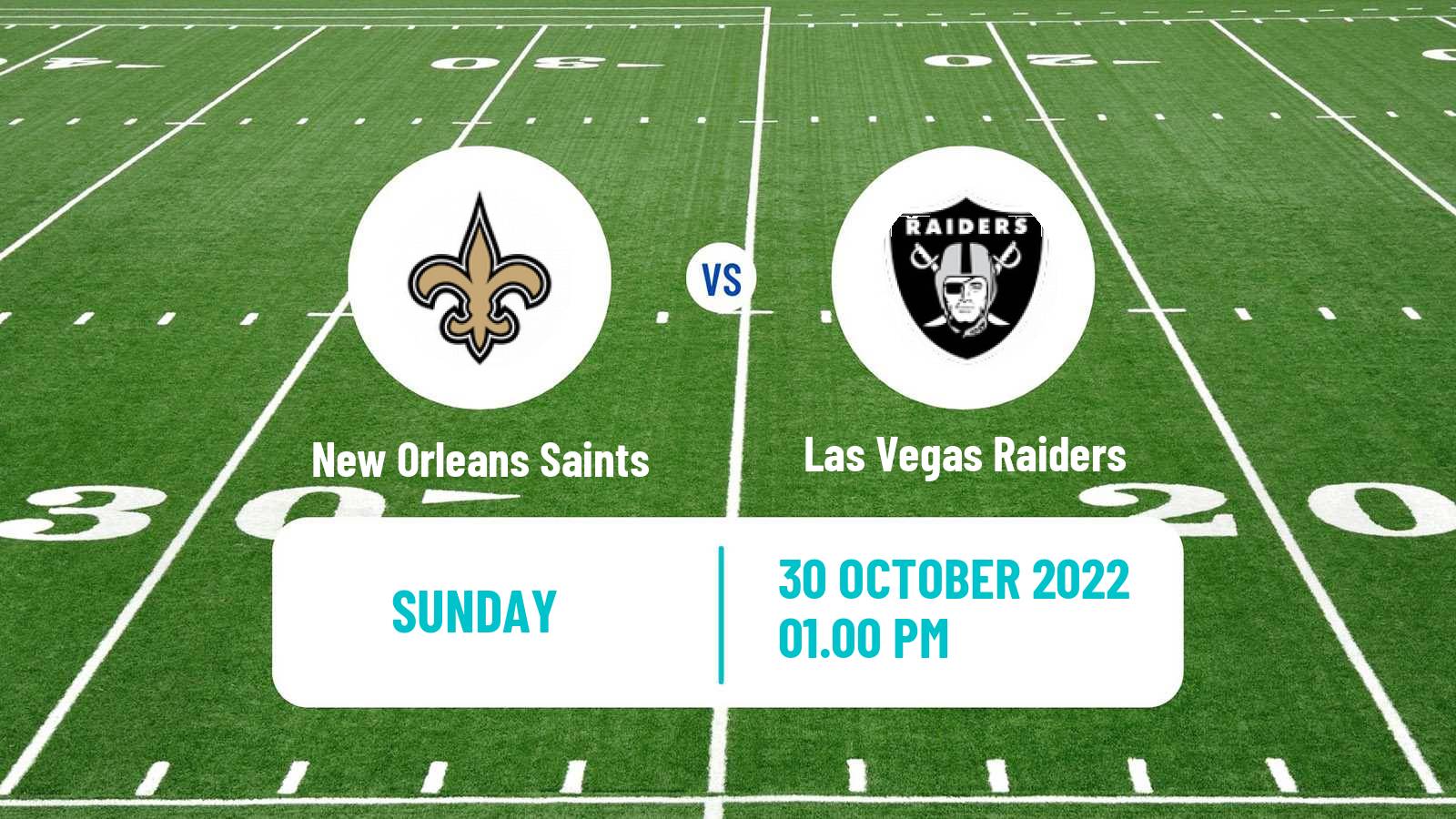 American football NFL New Orleans Saints - Las Vegas Raiders