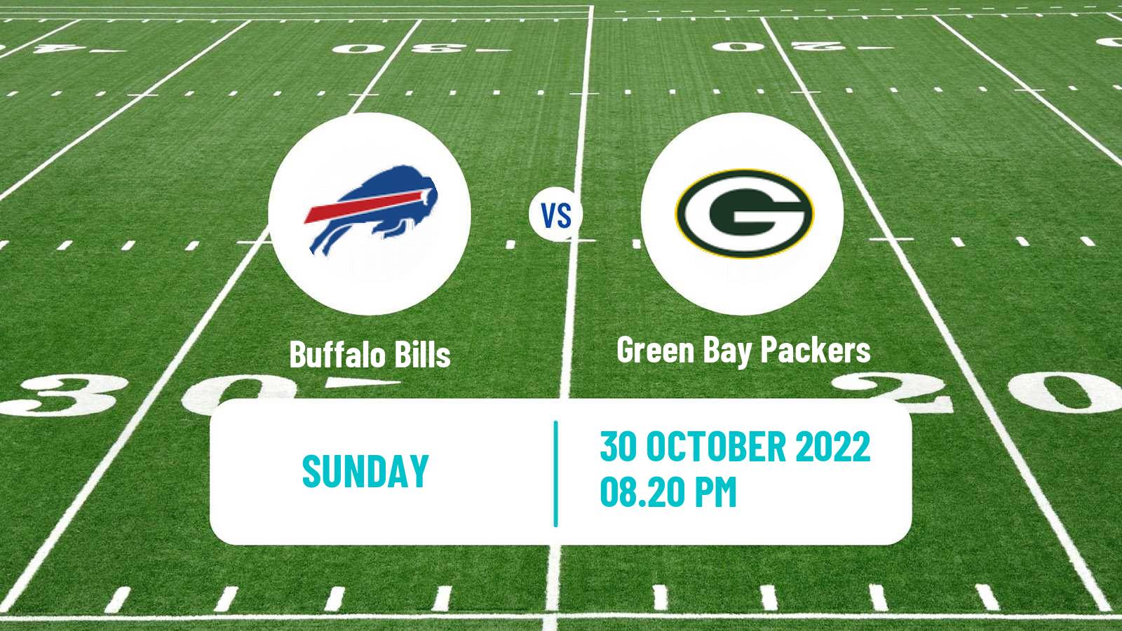 American football NFL Buffalo Bills - Green Bay Packers